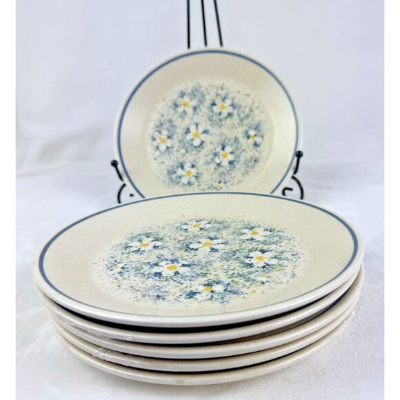 Vintage Lenox Temperware 6  Dewdrops Pattern 8" Salad Side Plates - Picture 2 of 5